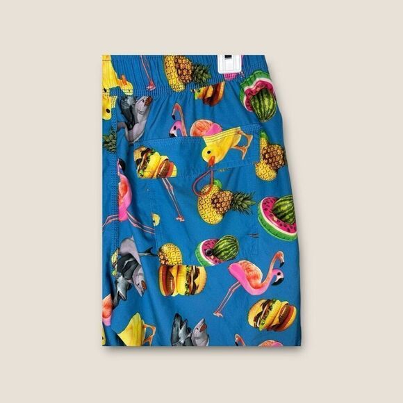 Saxx Oh Buoy 2in1 Volley 7" Swim Shorts Mega Meta Floaties Blue Size Small - Picture 8 of 12